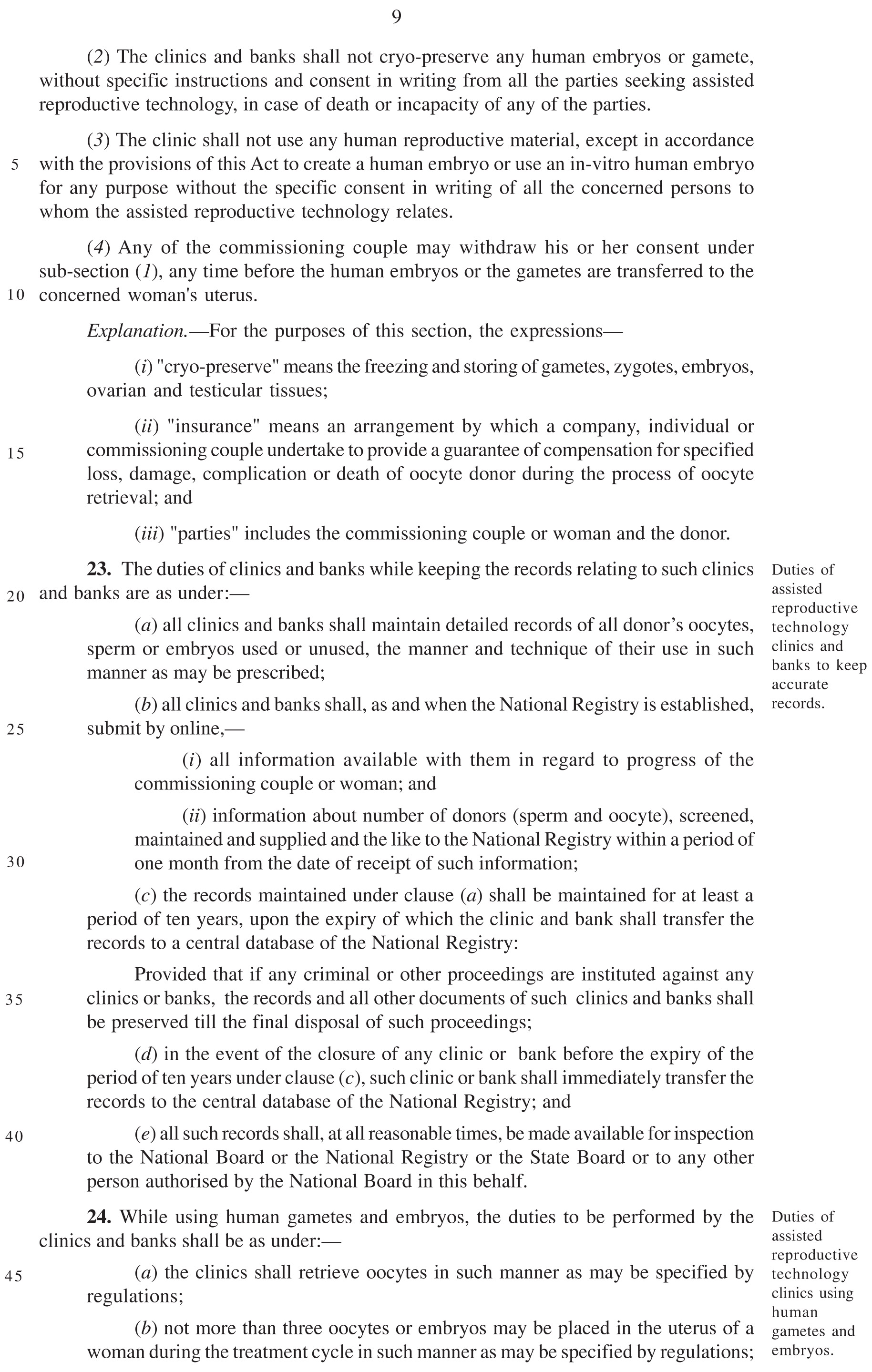 The Assisted Reproductive Technology (Regulation)
Bill-2021