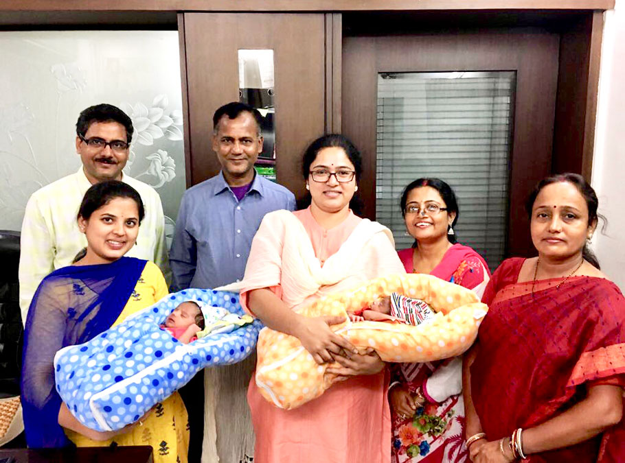 A couple  ( ?90882 66636? ?90517 89130?) from Assam (Gauhati) seeking blessings of Divakar Reddy Mg Director Dr Padmaja Fertility (Surrogacy) Hyderabad